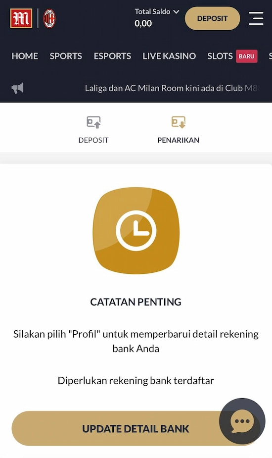 Tautkan rekening bank pemilik